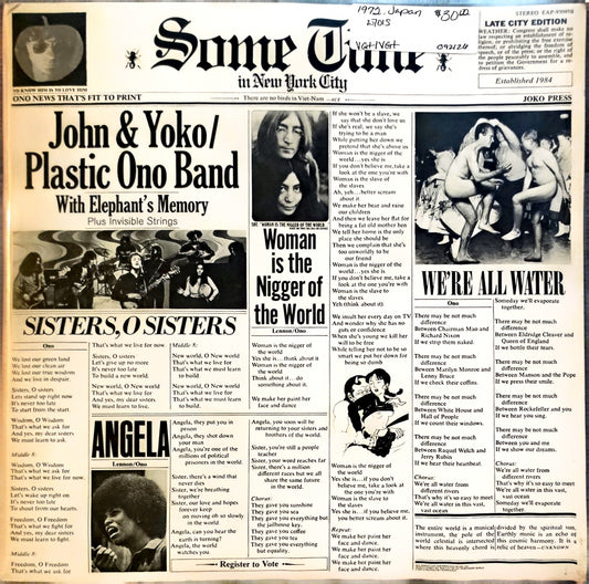 John & Yoko* / Plastic Ono Band – Some Time In New York City (used)(1972 Japanese Pressing)
