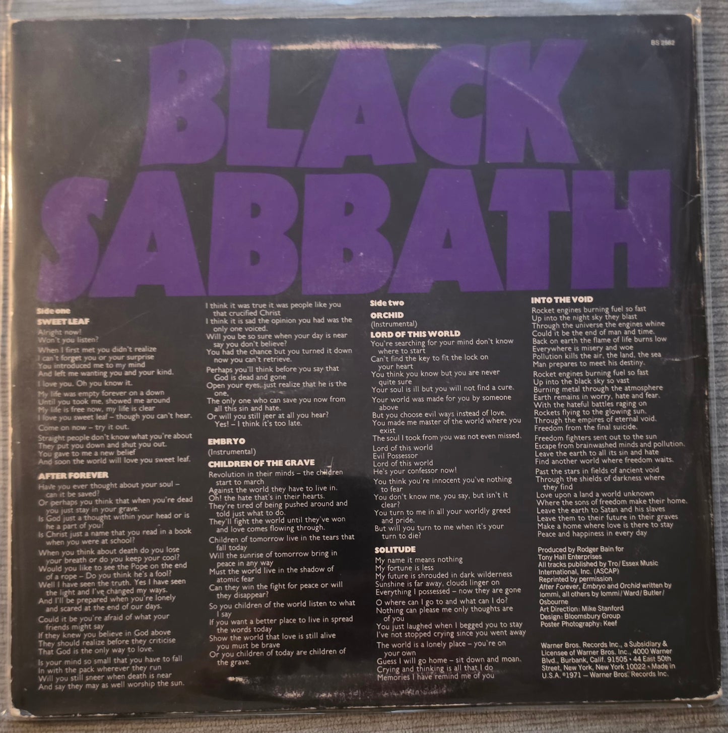 Black Sabbath – Master Of Reality (used)(1976 Pressing)