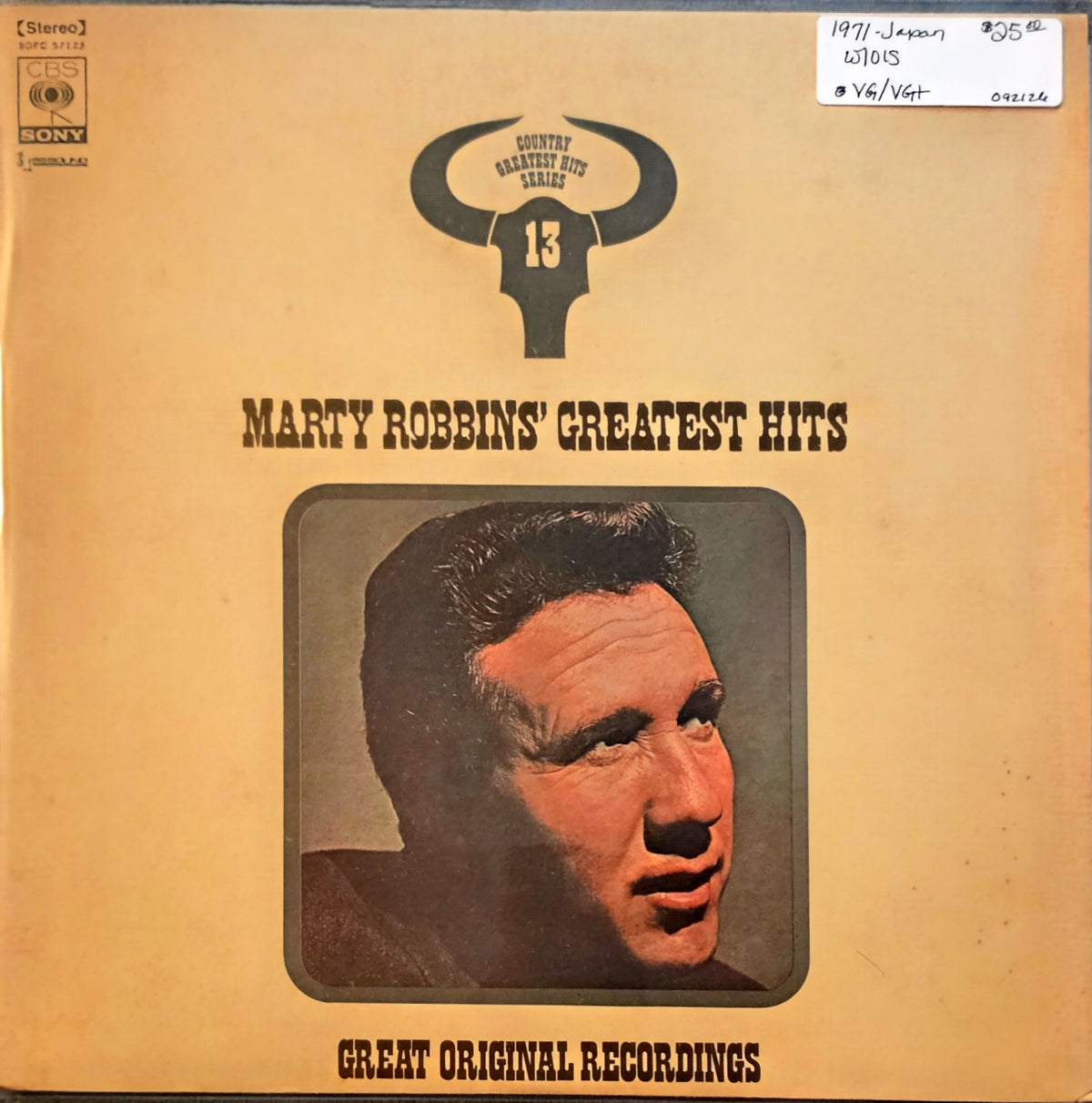 Marty Robbins – Marty Robbin's Greatest Hits (used)(2071 Japanese Pressing)