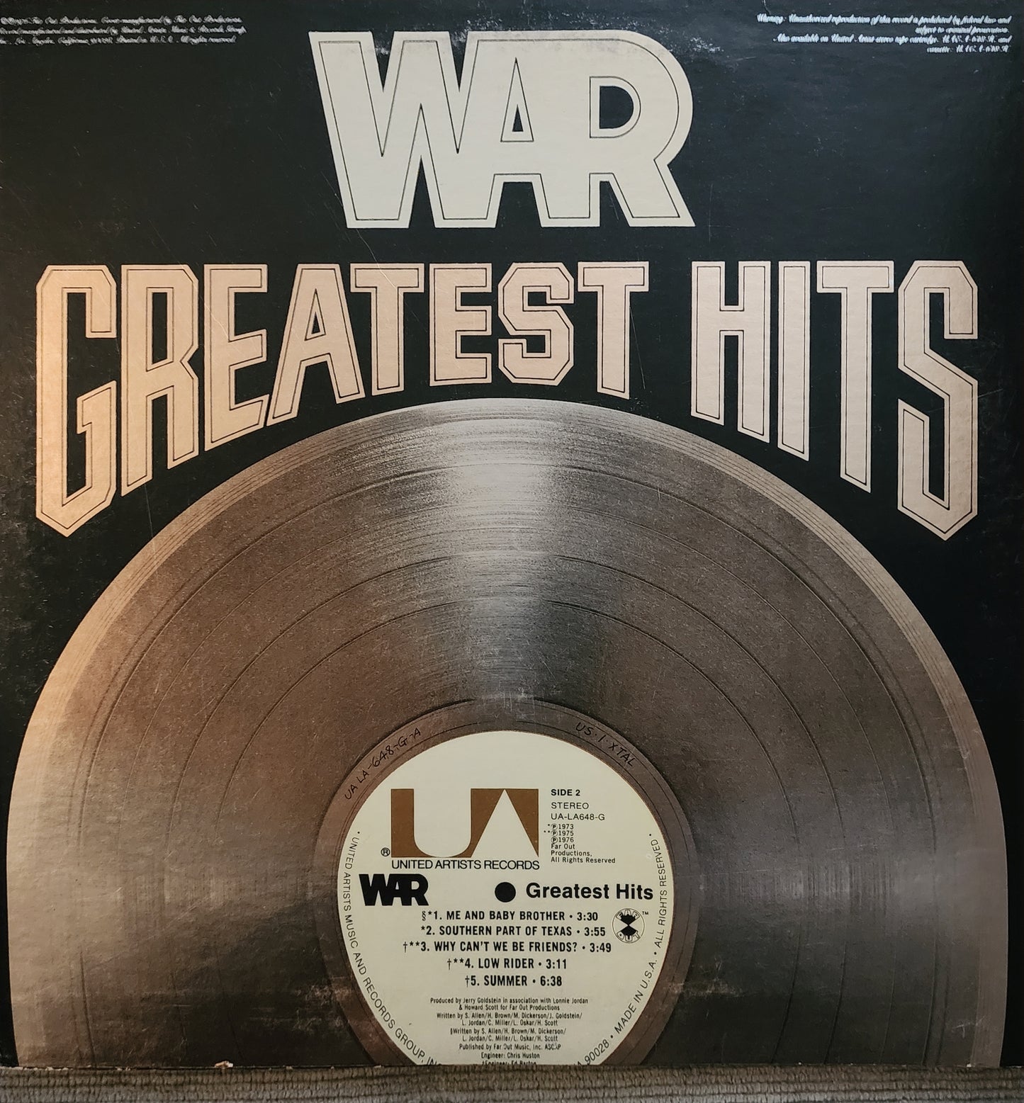 War – Greatest Hits (used)(1976 Pressing)