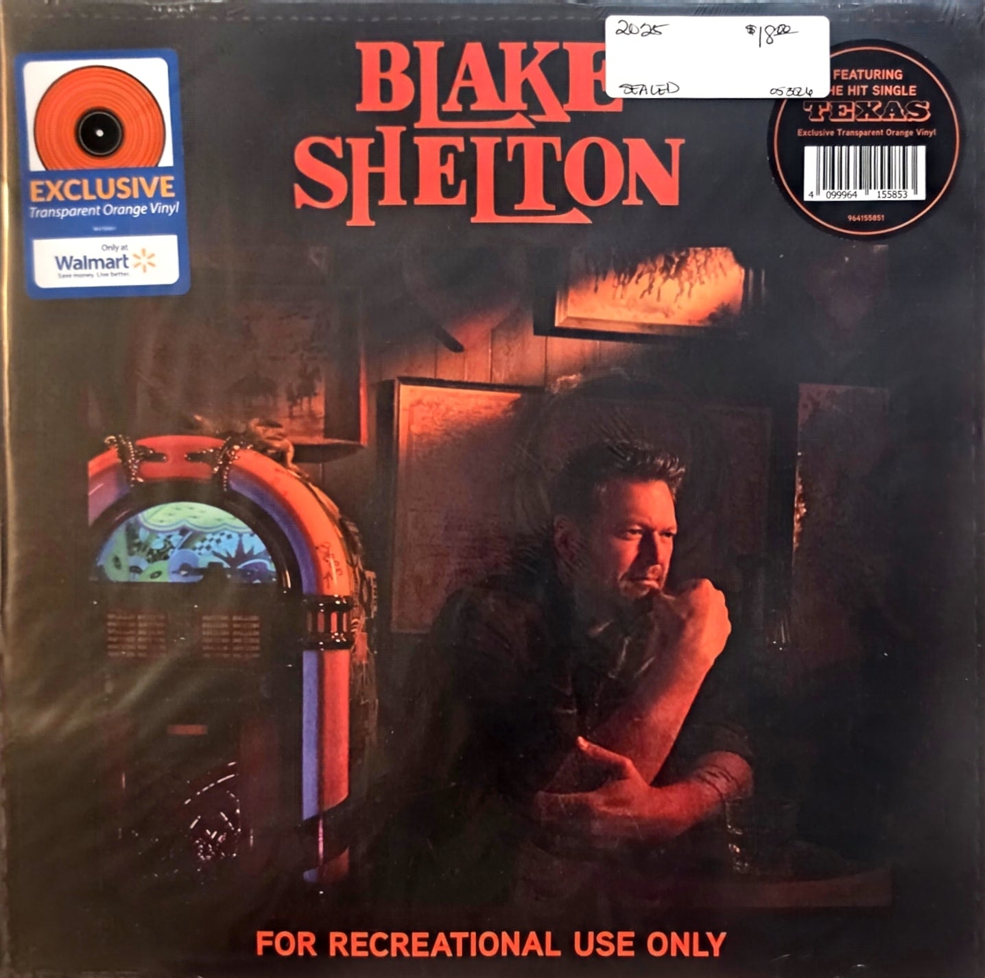Blake Shelton – For Recreational Use Only (NEW)(2025 Pressing)
