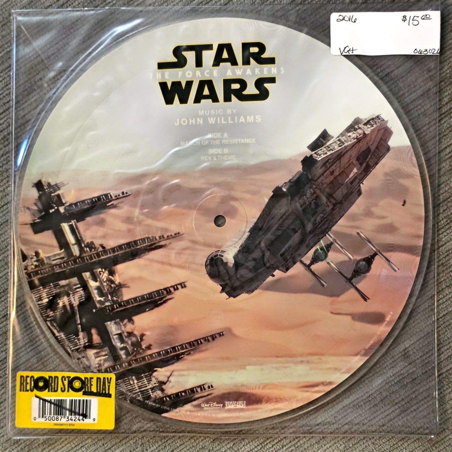 Star Wars: The Force Awakens (March Of The Resistance / Rey's Theme) (USED)(2016 RSD Pressing)