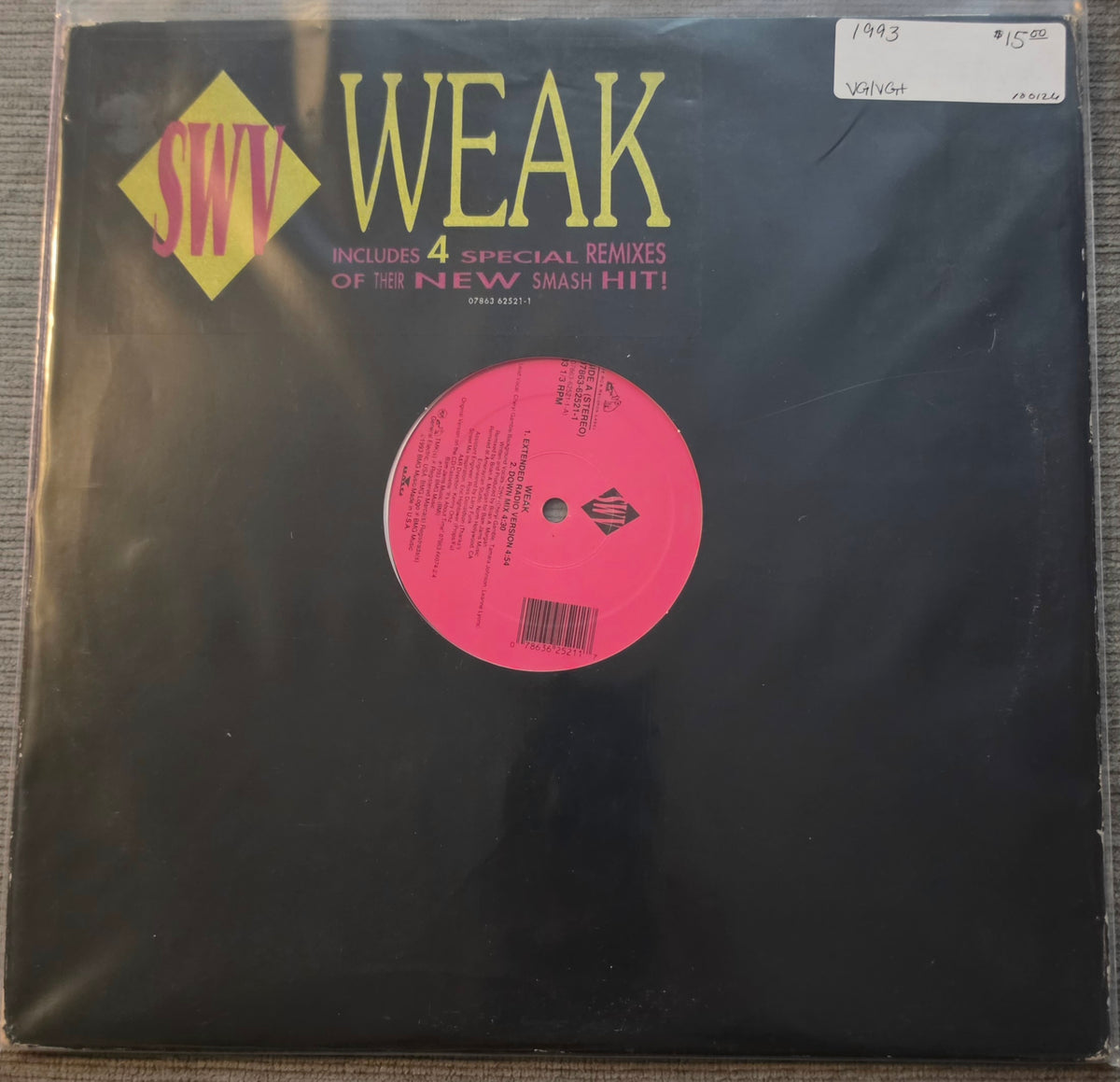 SWV – Weak (used)(1993 Pressing)