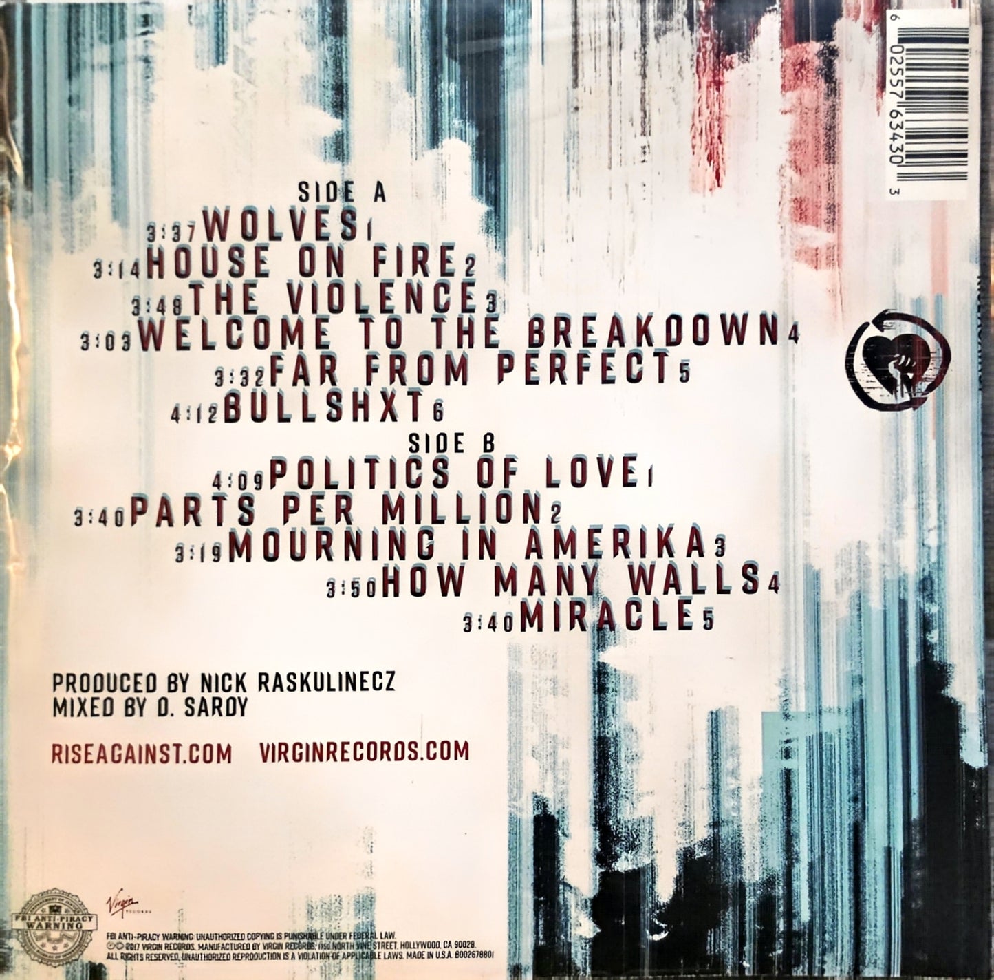 Rise Against – Wolves (used)(2017 Pressing)